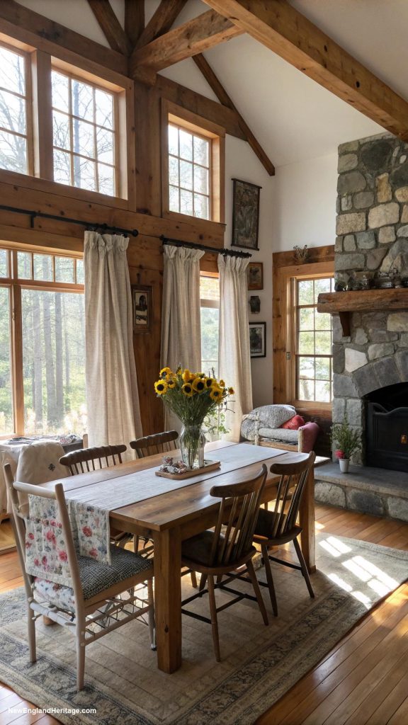 home decor ideas Rustic Wood Accents Choose reclaimed wood for furniture or decor pieces to add a rustic charm that is quintessentially New England