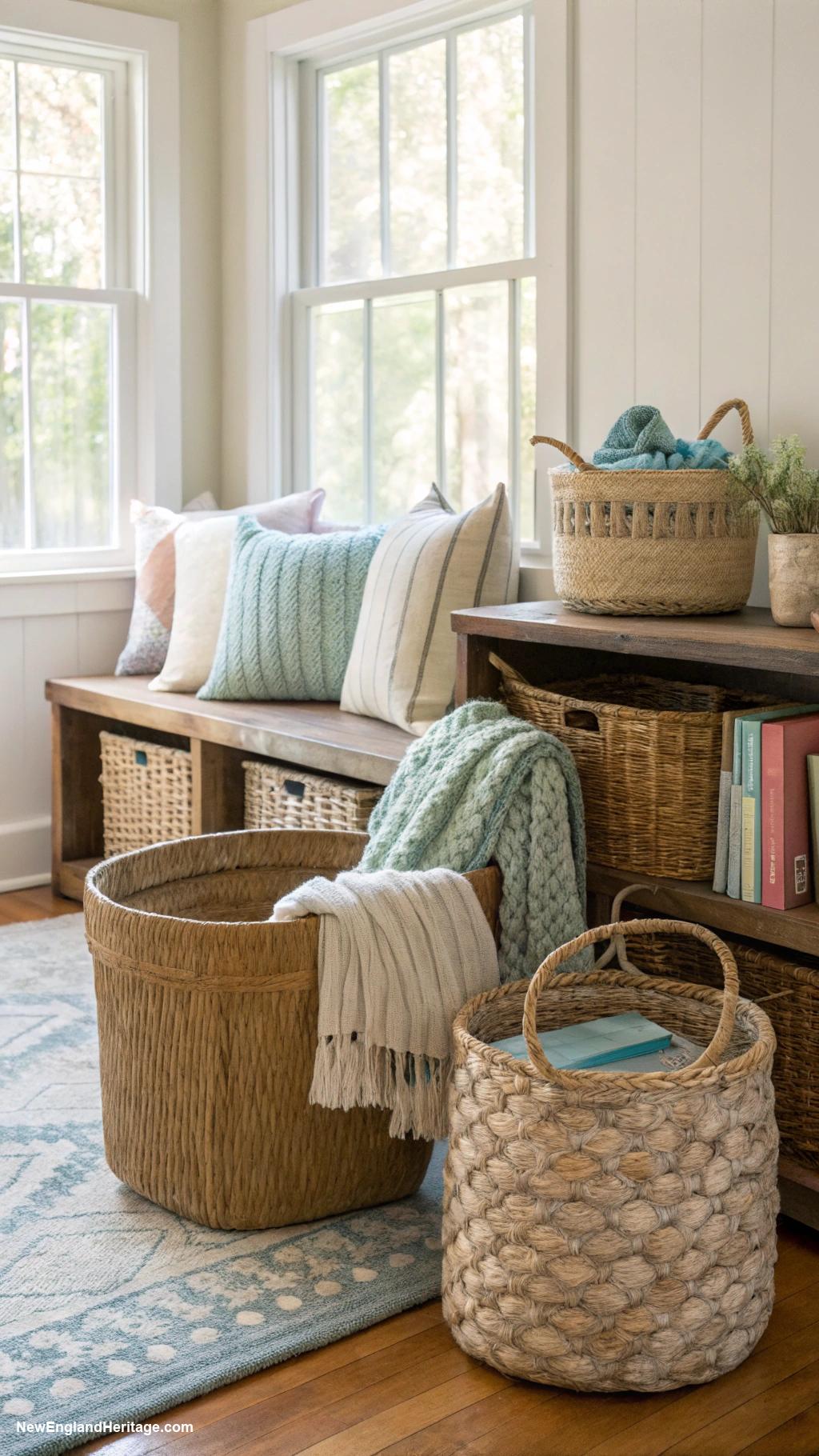 home decor ideas Woven baskets for storage and decor