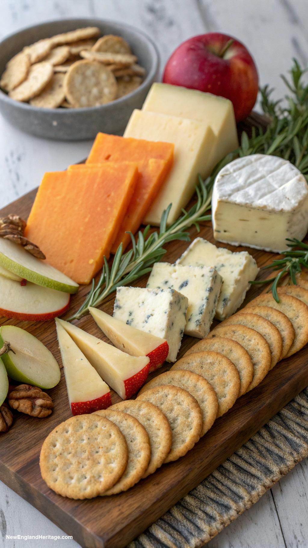 host a dinner party Cheese and cracker platter with local varieties
