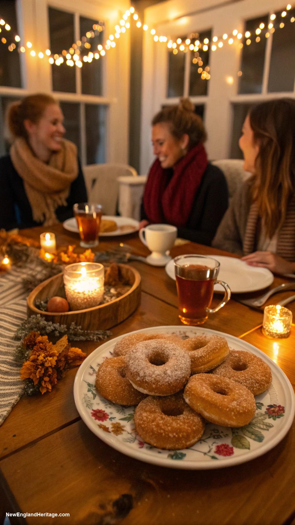 host a dinner party Cozy cider and doughnut pairing evening