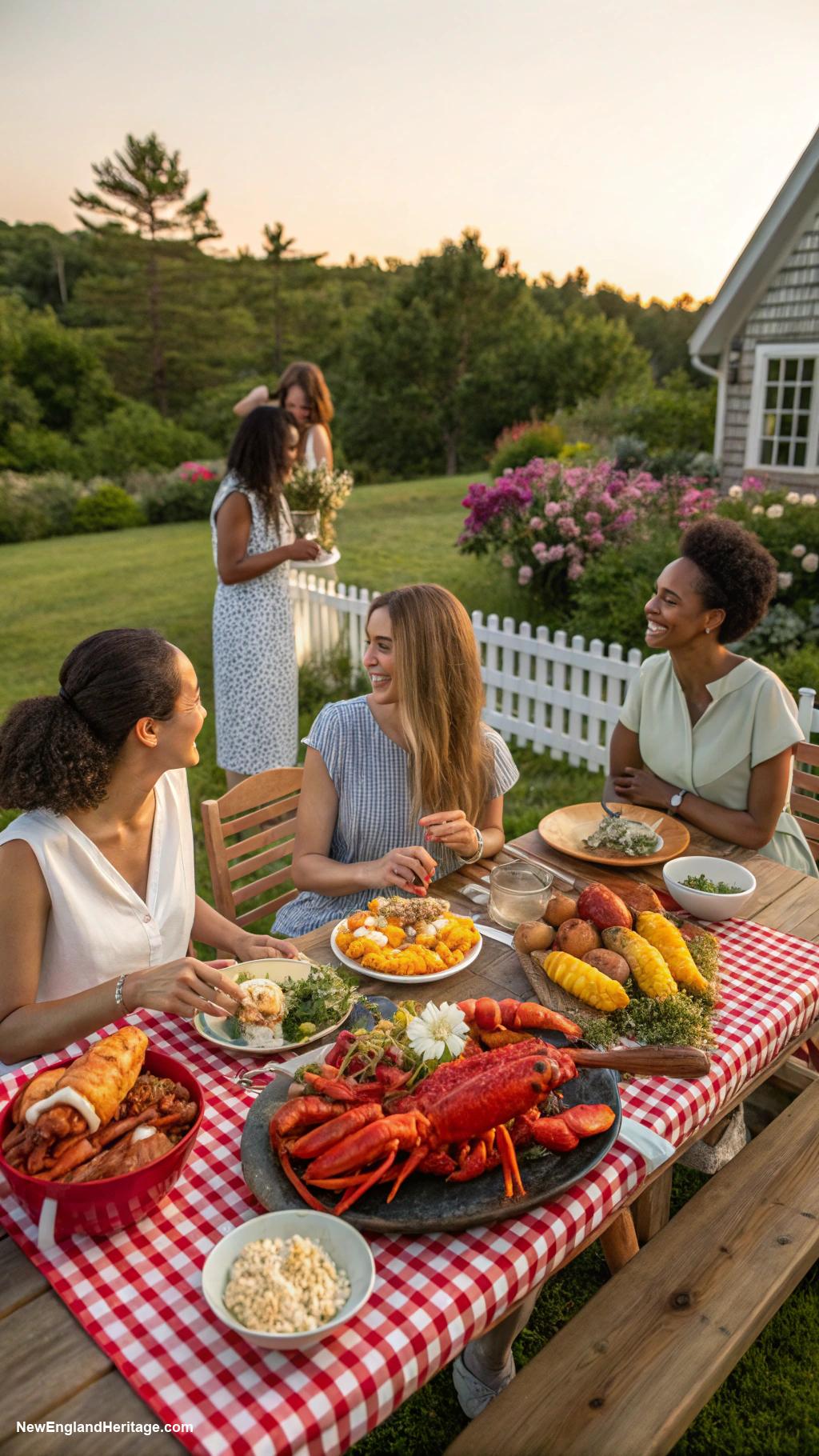 host a dinner party New England style barbecue with friends