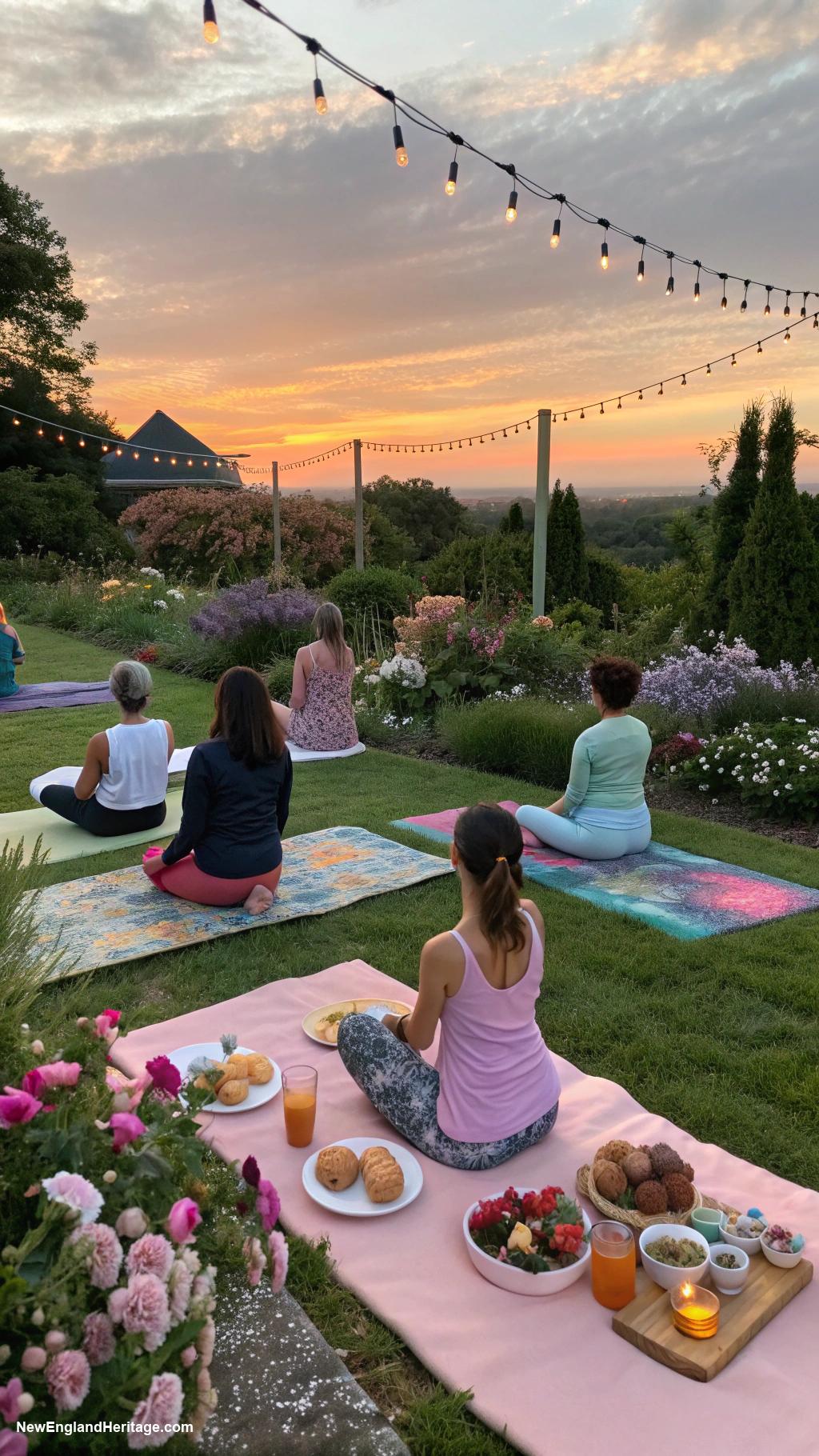 summer garden party ideas Sunset yoga followed by brunch