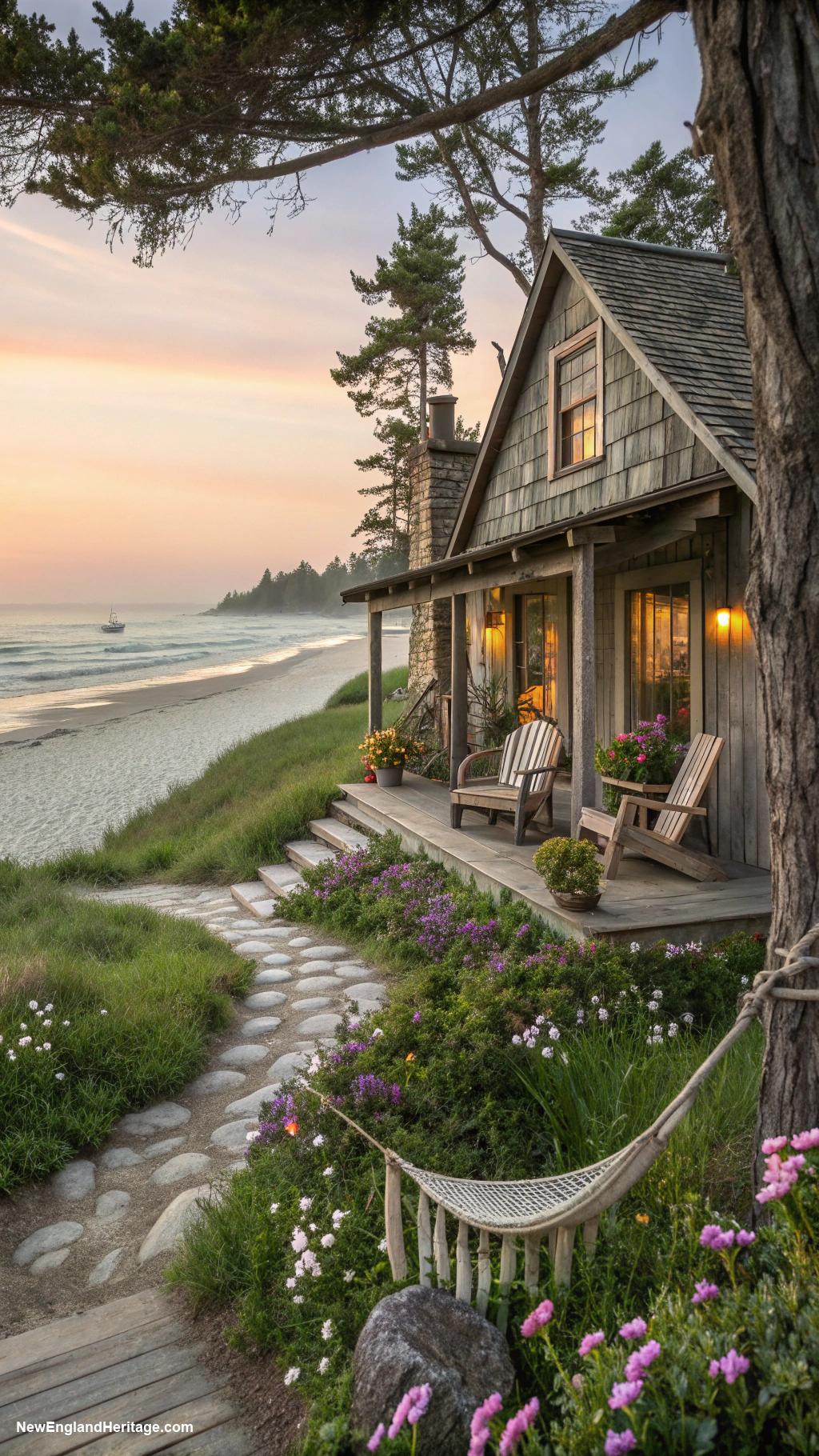 beach houses Rustic cabin near sandy shores