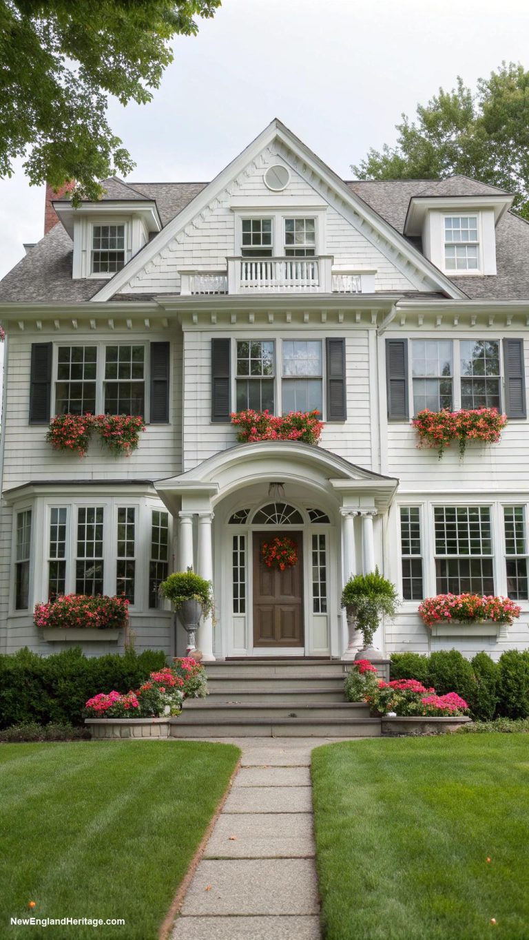 classic massachusetts houses Colonial Revival style family home