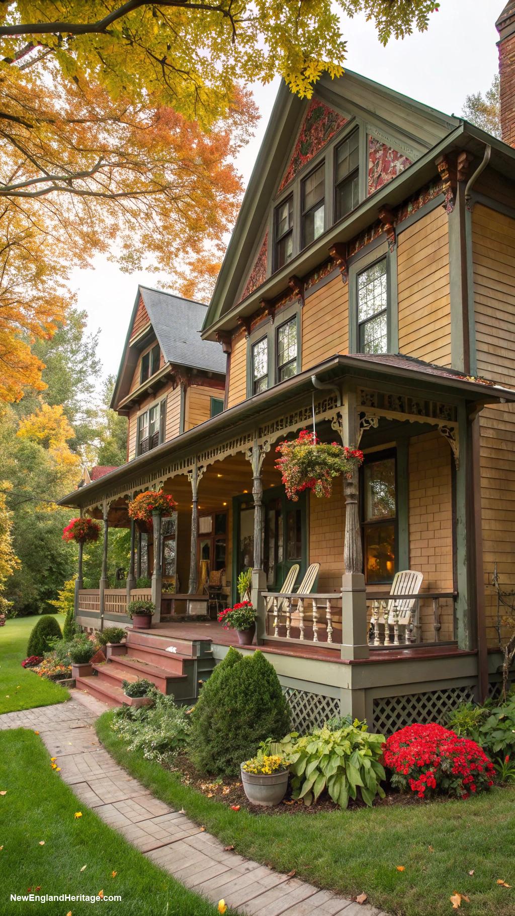 classic massachusetts houses Craftsman home with large front porch