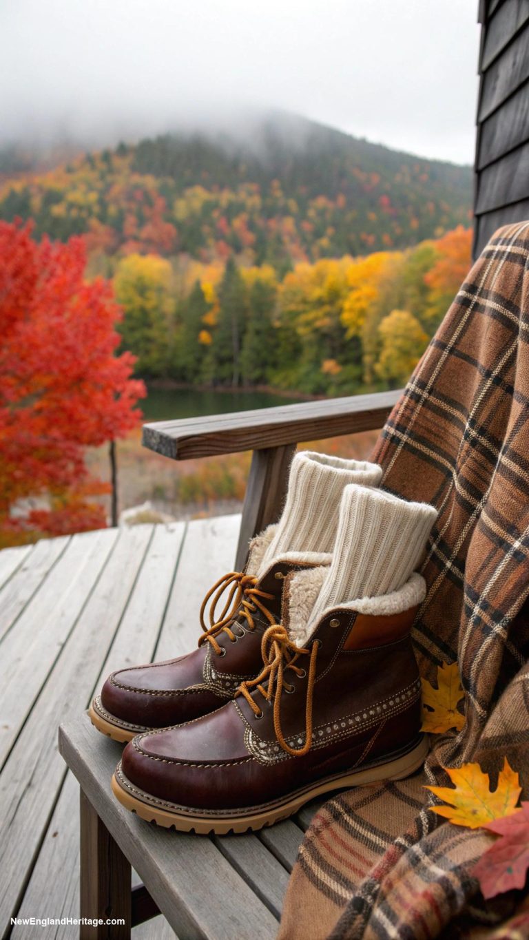 classic outfits Bean boots with warm wool socks