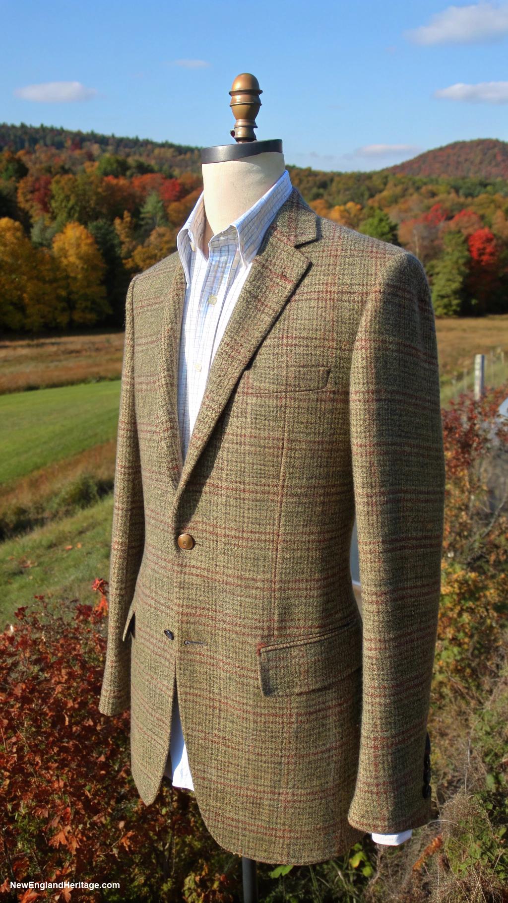 classic outfits Tweed blazer with cotton button up shirt