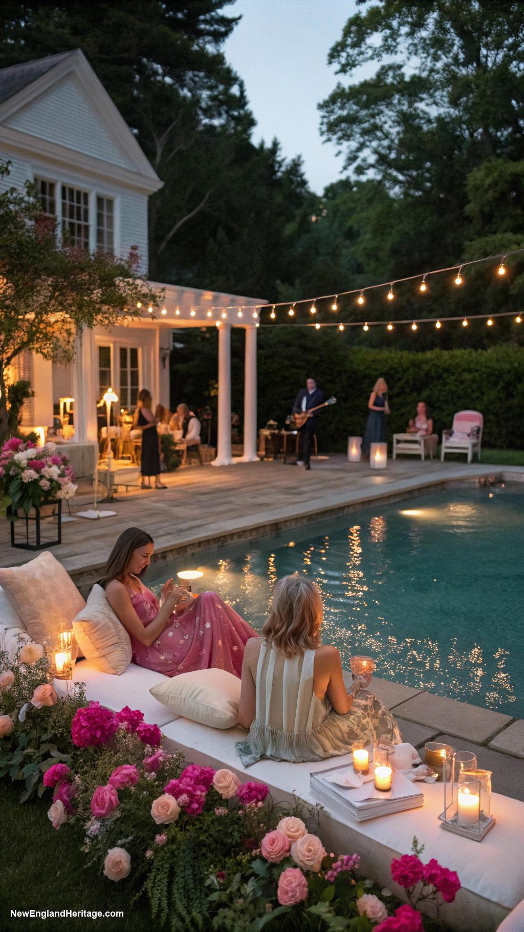 classy pool party ideas Live jazz music by the pool