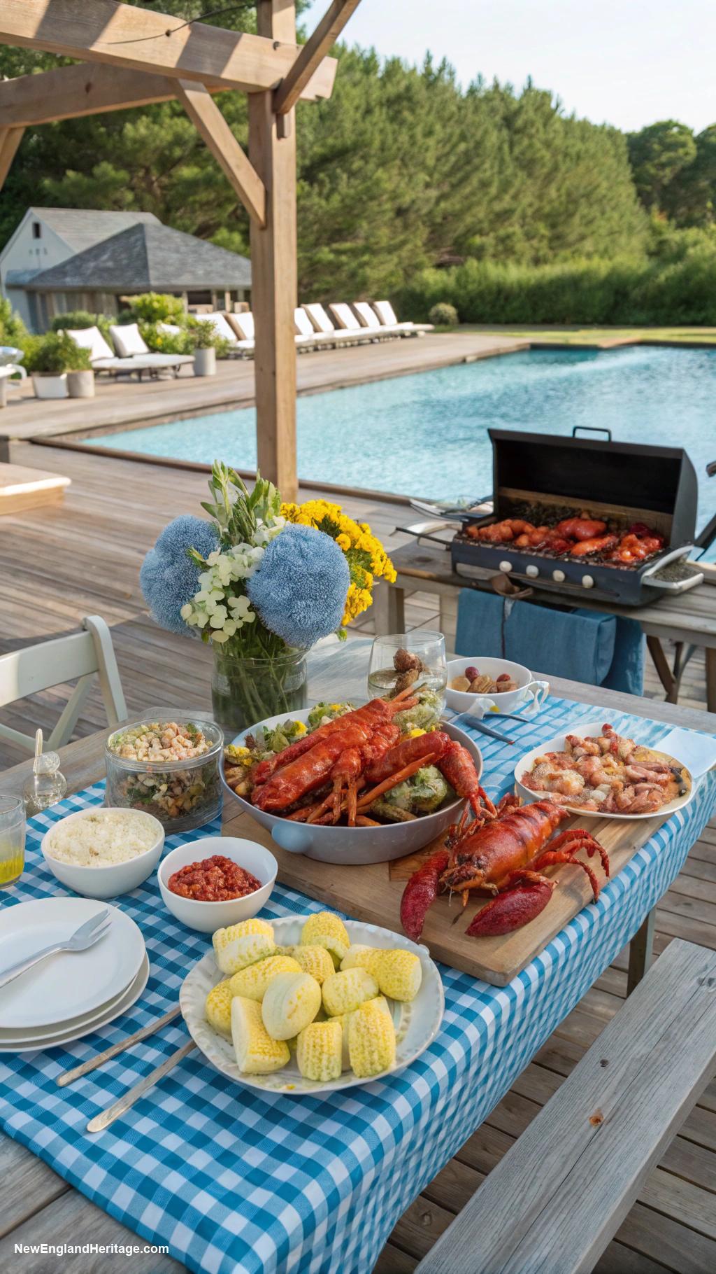 classy pool party ideas Lobster boil and beachfront BBQ