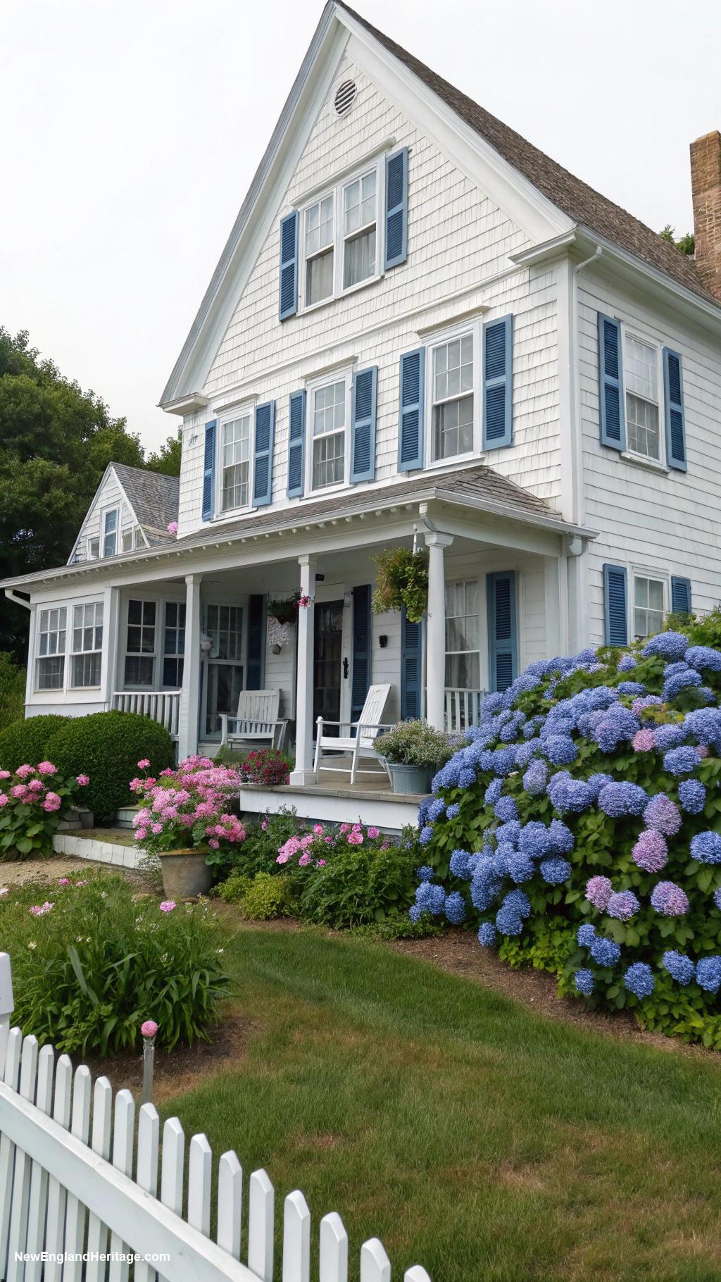 cute cape cod style houses Charming white clapboard with blue shutters