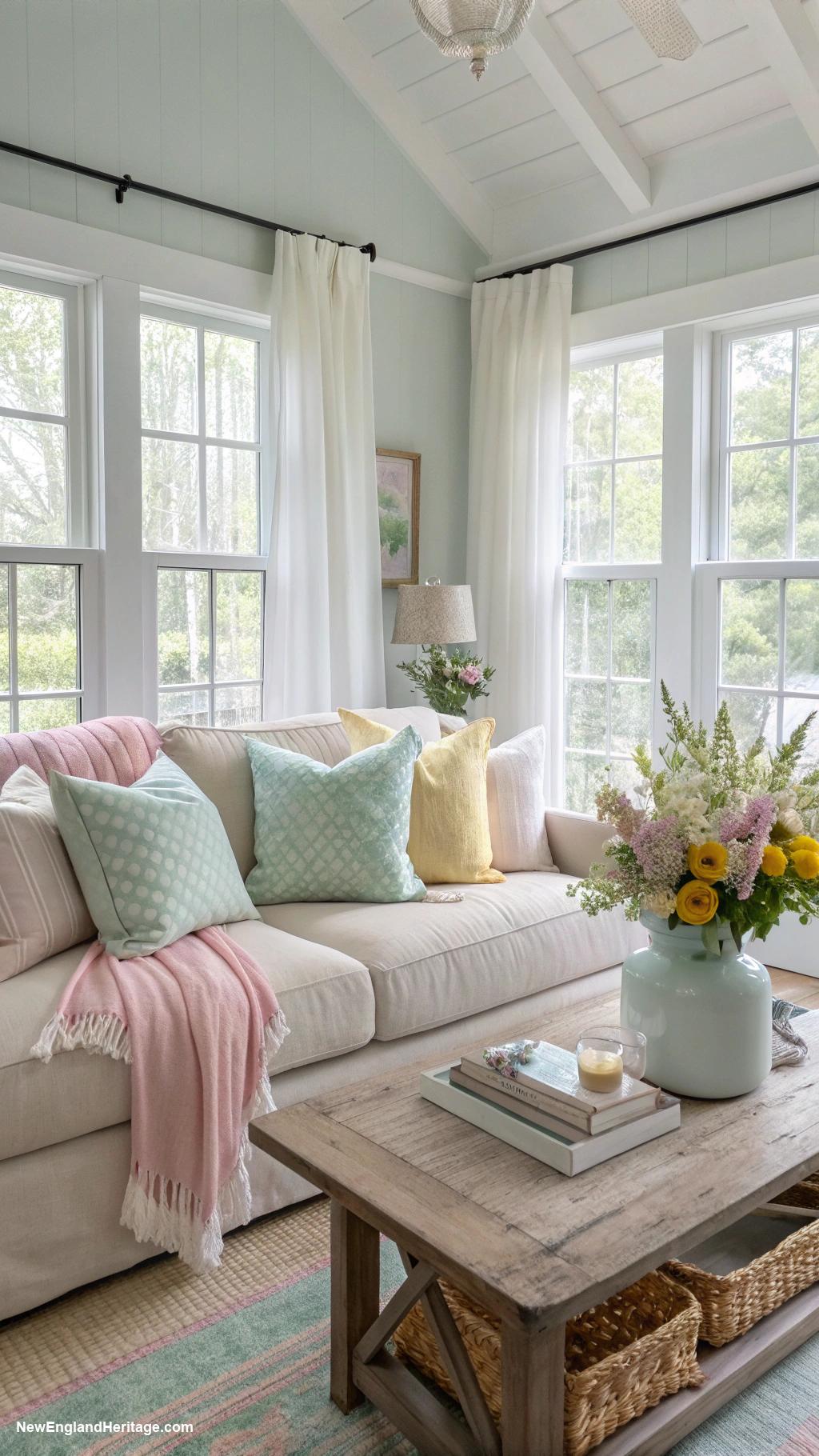 decorating with linen Mix pastel linen elements for a fresh look