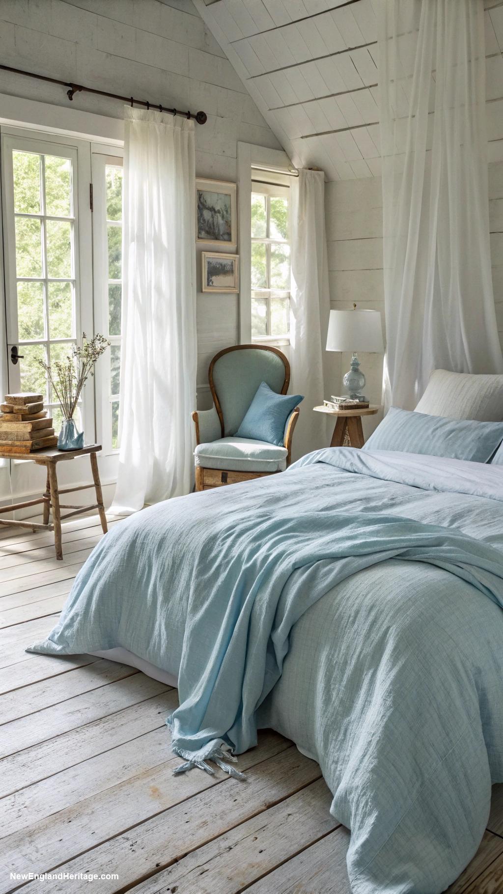 decorating with linen Use linen bedding for a breezy bedroom