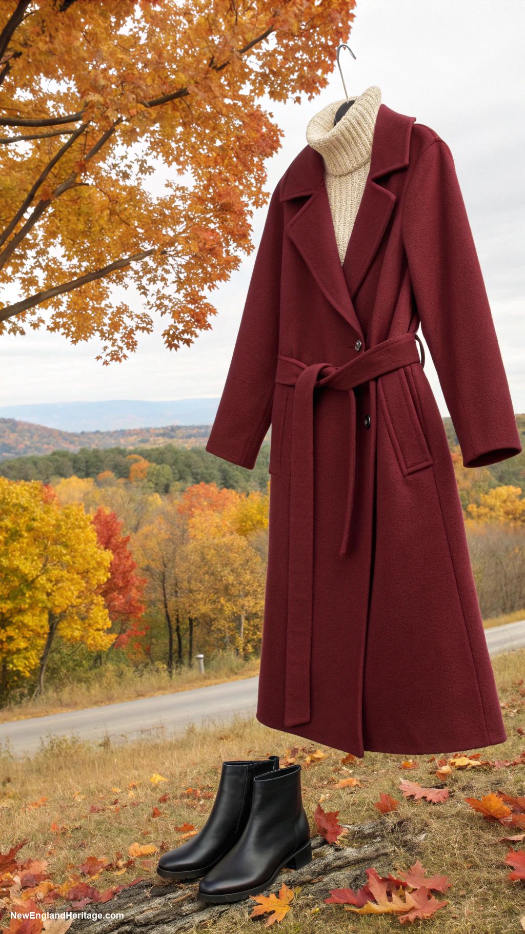 fall outfits for women Long coat with ankle booties