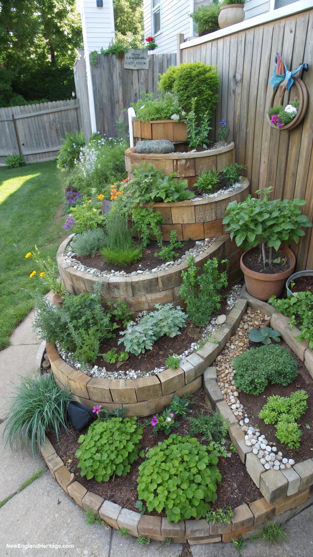 garden ideas Herb spiral for efficient space use