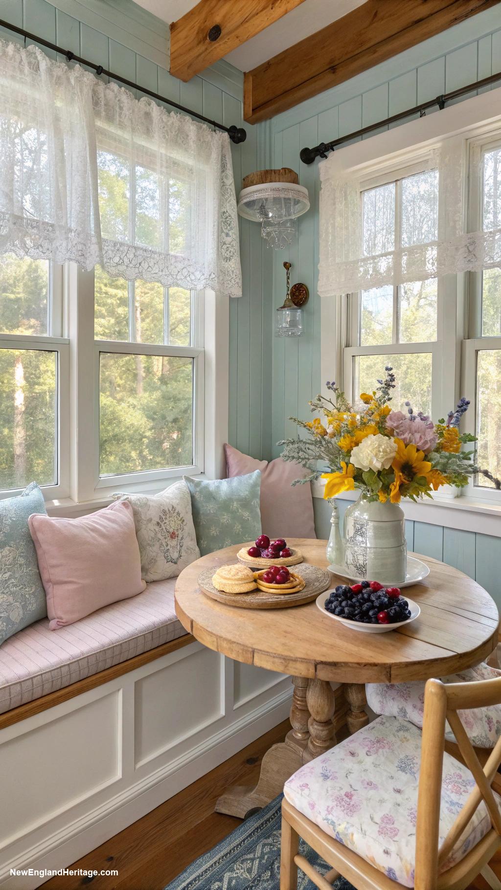 kitchen ideas Cozy breakfast nook with cushions