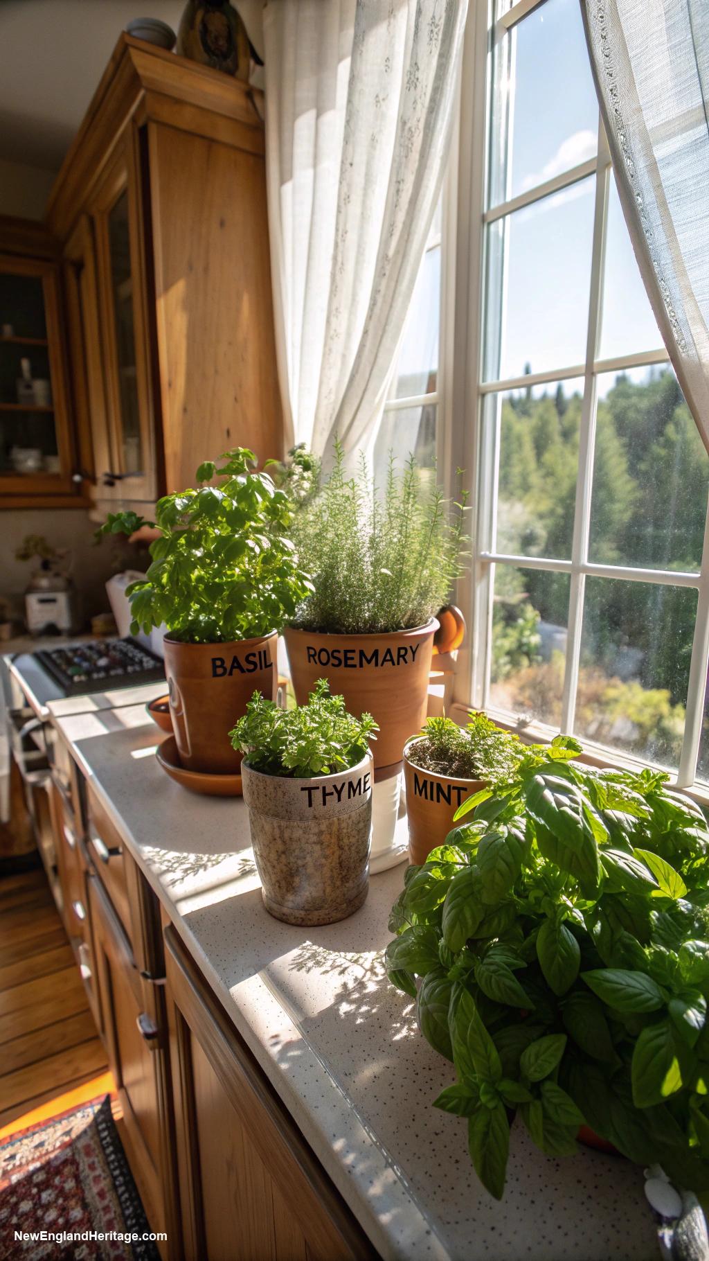 kitchen ideas Herb garden in sunny windowsill