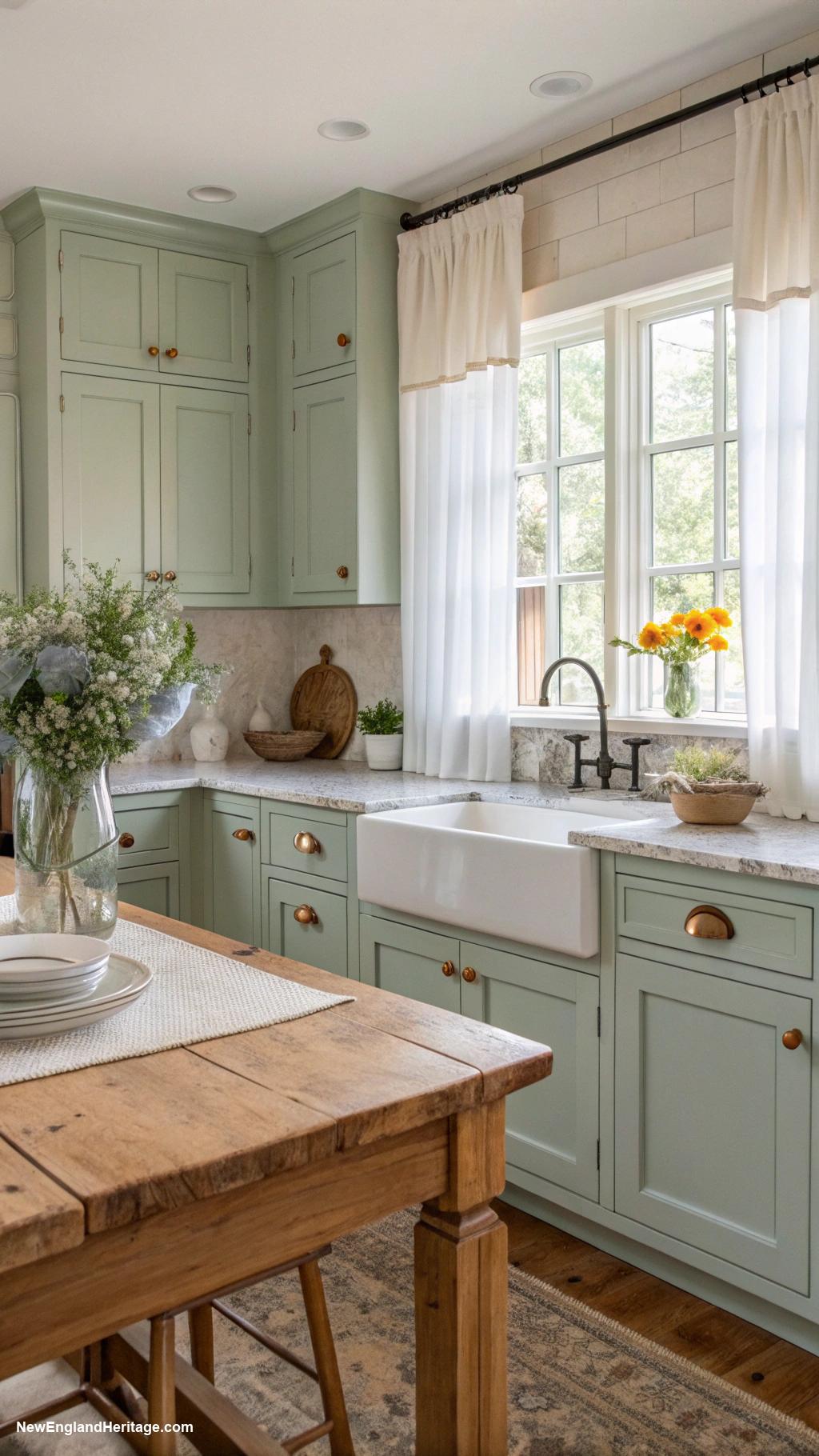 kitchen ideas Shaker style cabinets in muted colors
