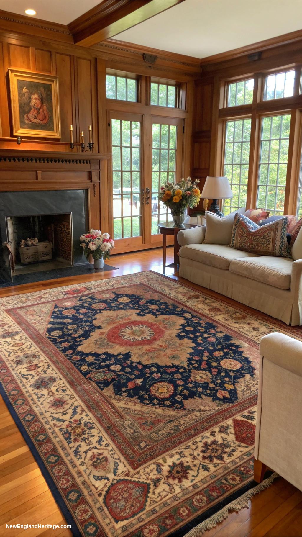 living room ideas Antique rugs for a timeless appeal