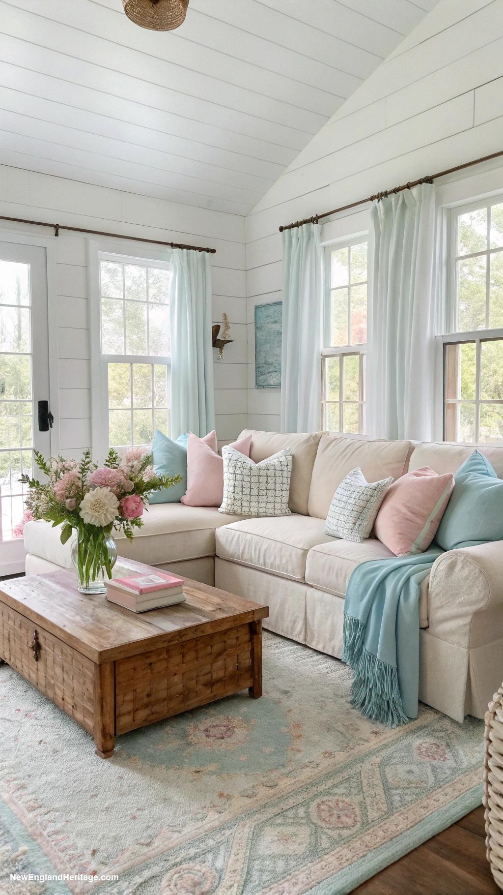 living room ideas White shiplap walls for a fresh look