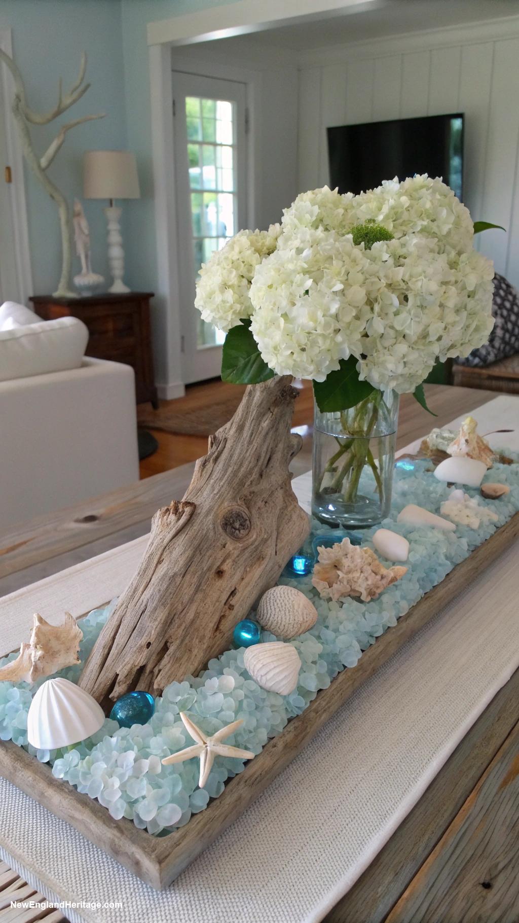 nautical home decor Driftwood centerpieces for tables