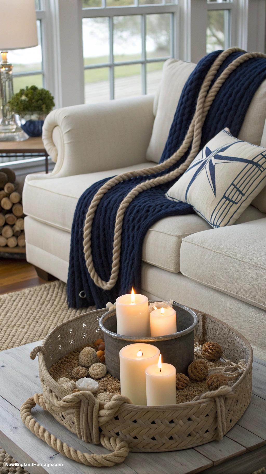 nautical home decor Marine rope accents on furniture