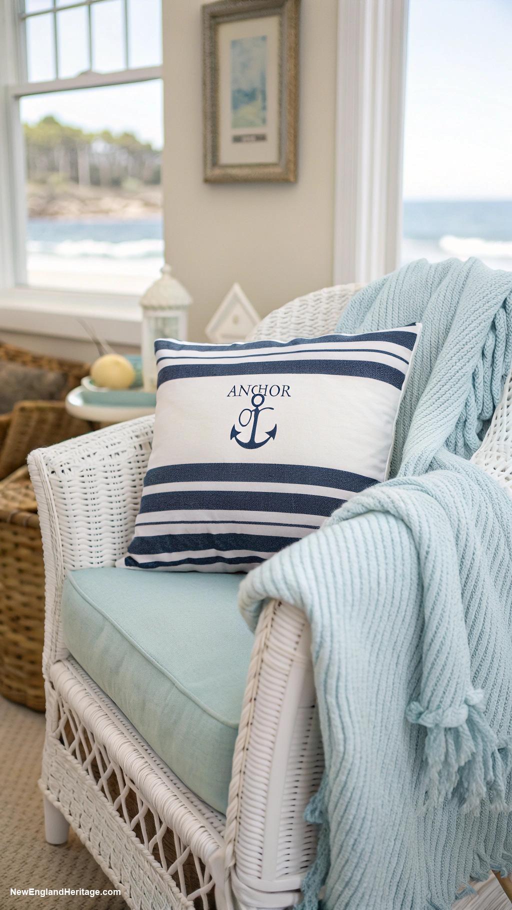 nautical home decor Nautical striped throw pillows