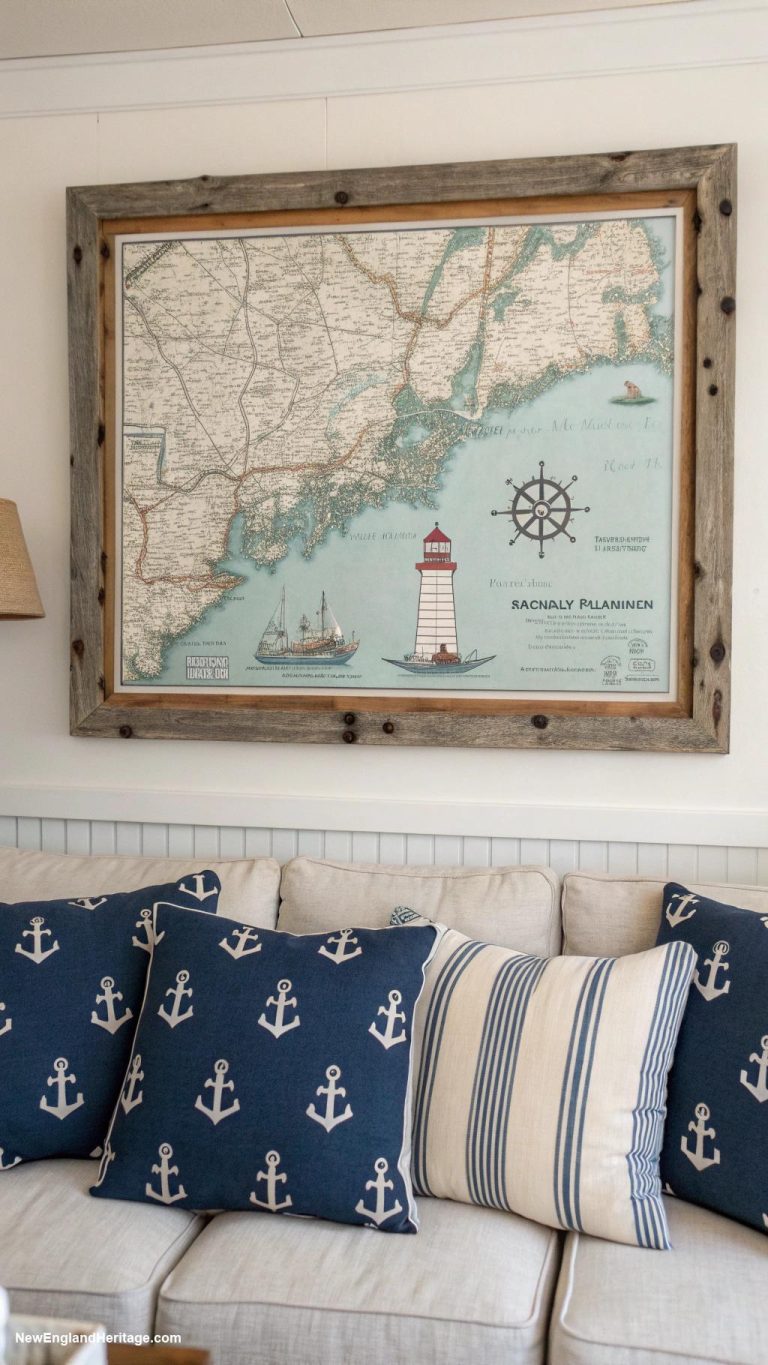 nautical home decor Vintage maps as unique wall hangings