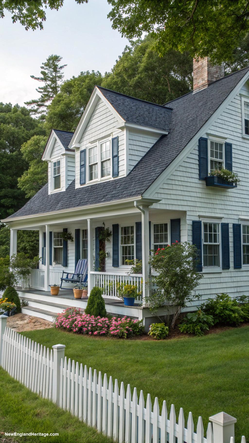 traditional connecticut houses Colonial bungalow with dormer windows