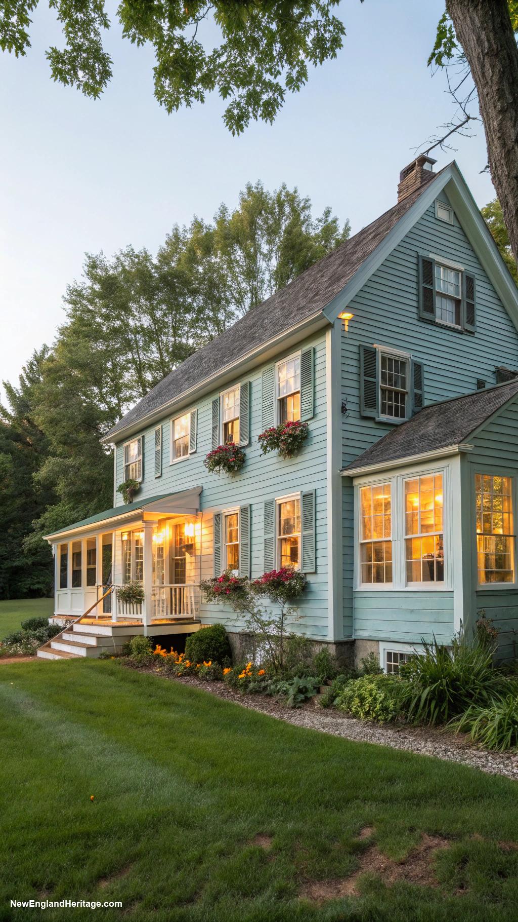 traditional connecticut houses Saltbox house with elongated structure