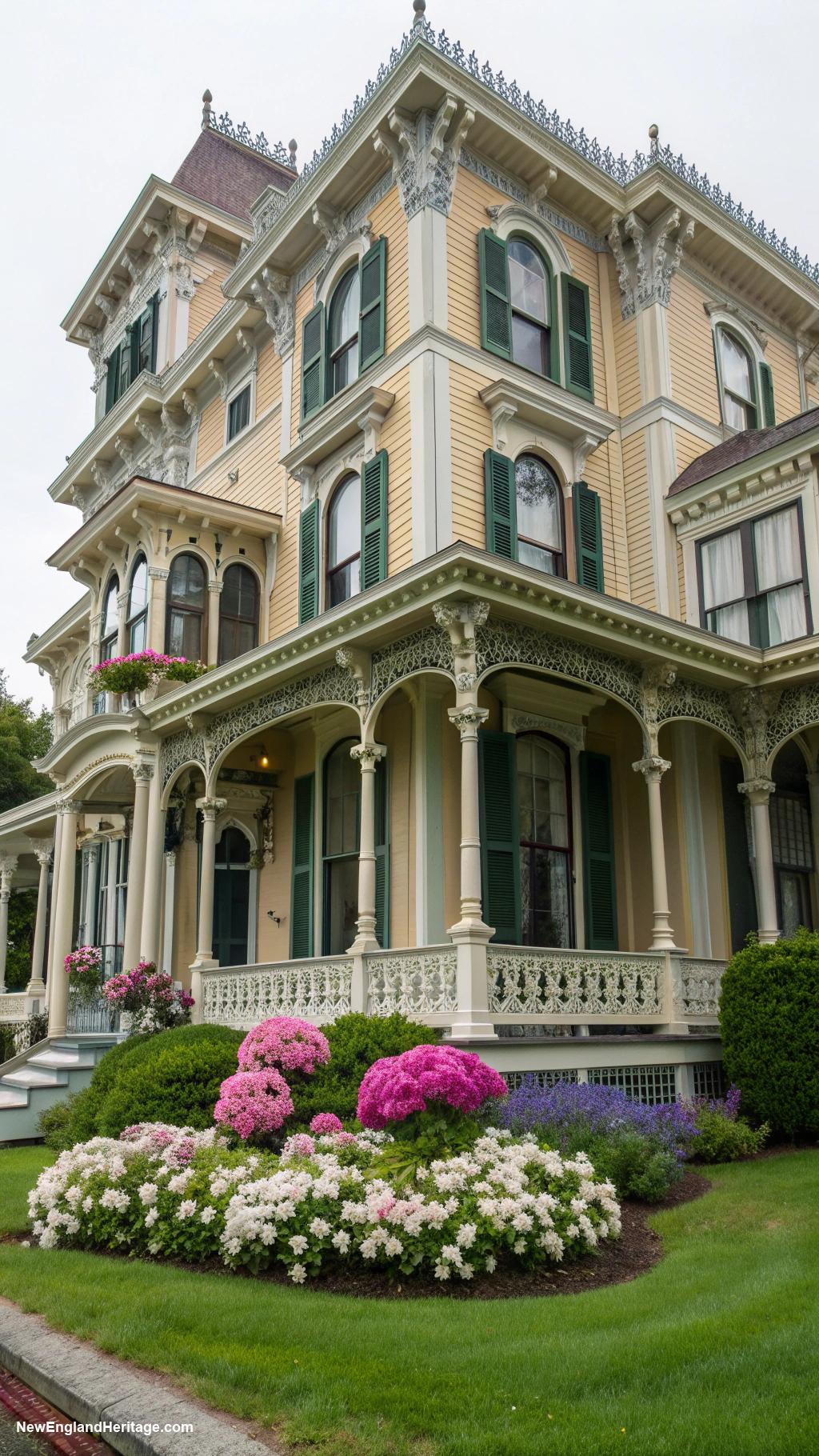 traditional connecticut houses Victorian with ornate trim and details