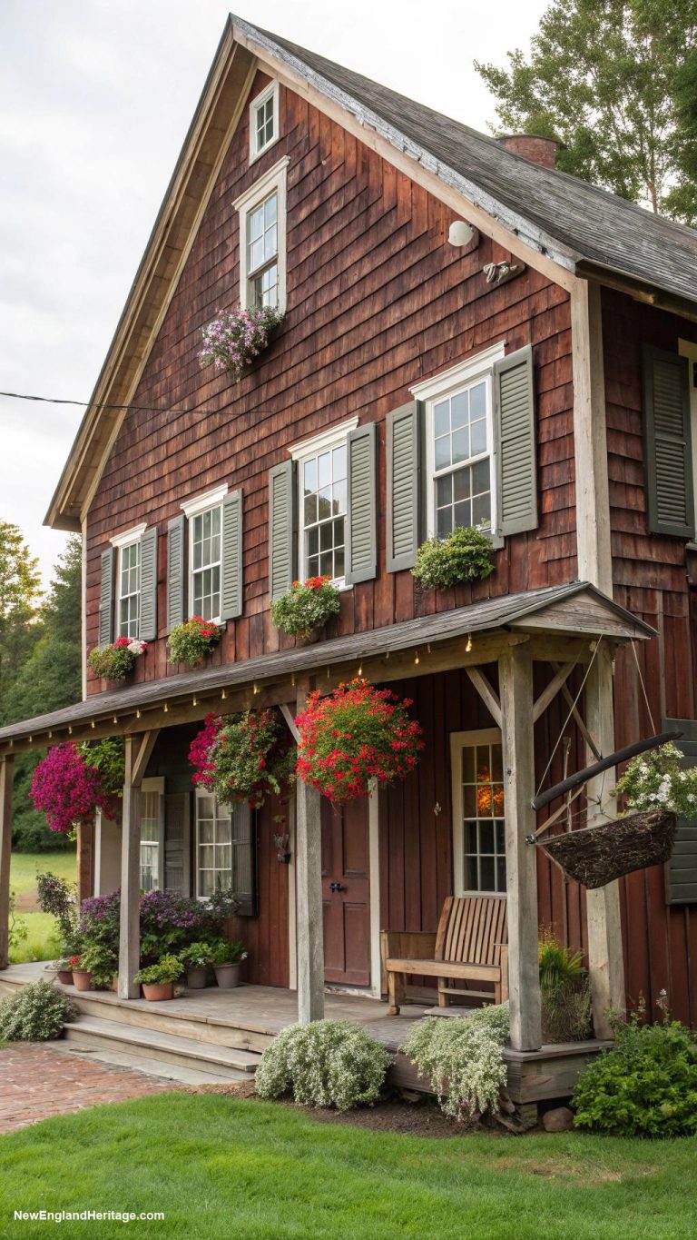 18th century new england houses Antique barn style home with loft