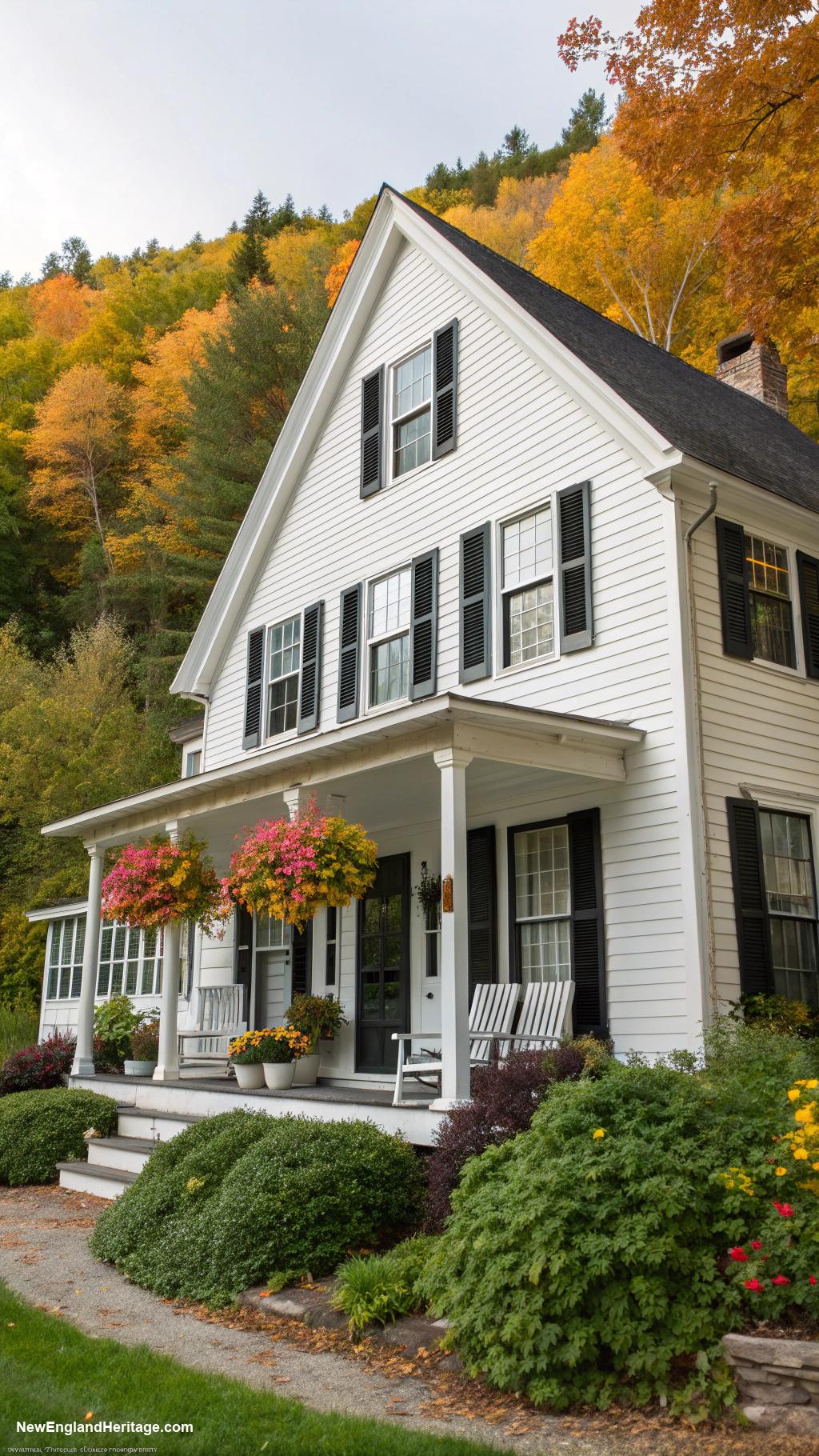 18th century new england houses Colonial saltbox style with steep roof