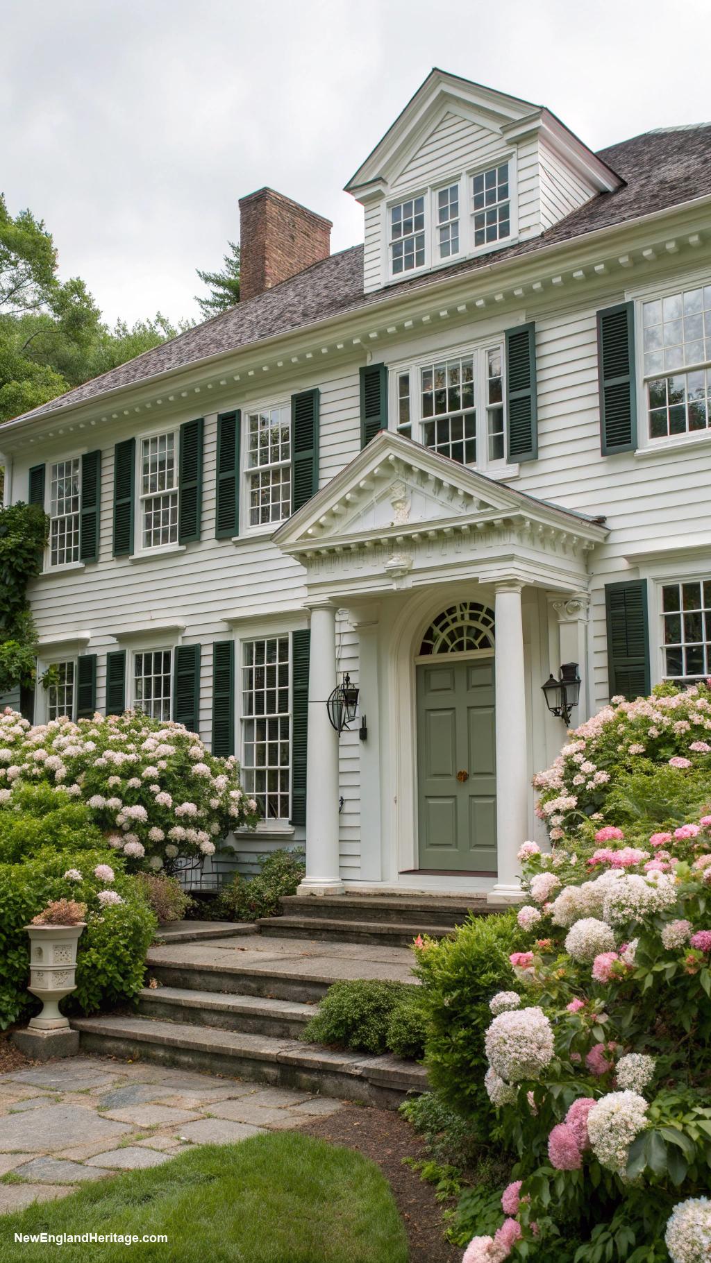 18th century new england houses Georgian architecture with symmetrical facade