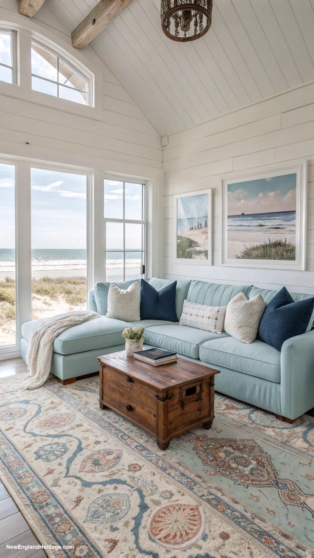 americana home decor Crisp white shiplap for a coastal feel