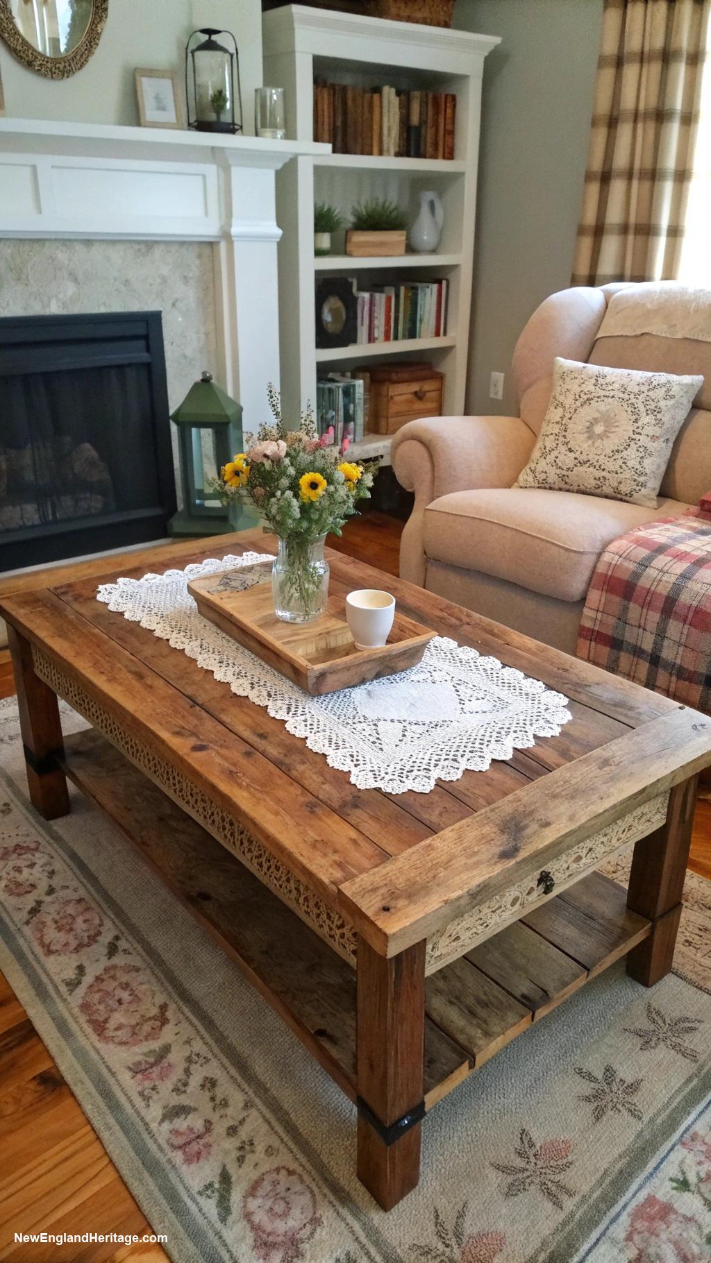 americana home decor Reclaimed barn wood coffee tables