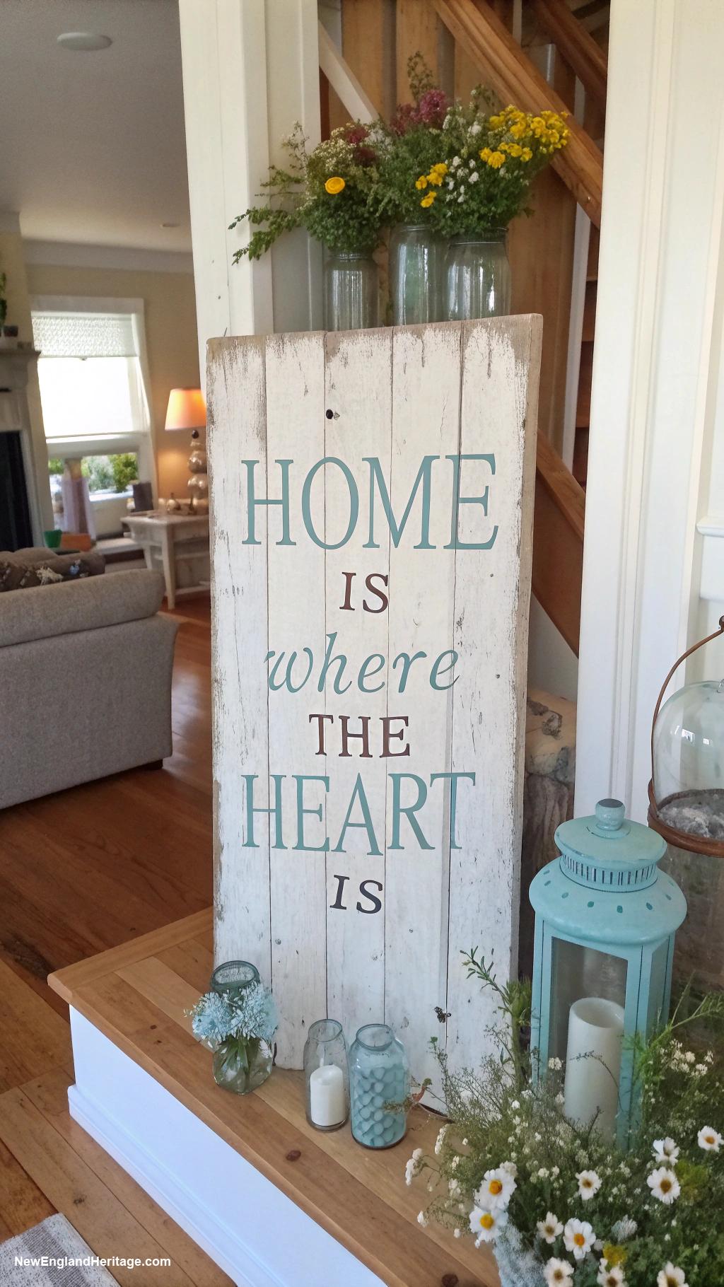 americana home decor Rustic wooden signs with local quotes