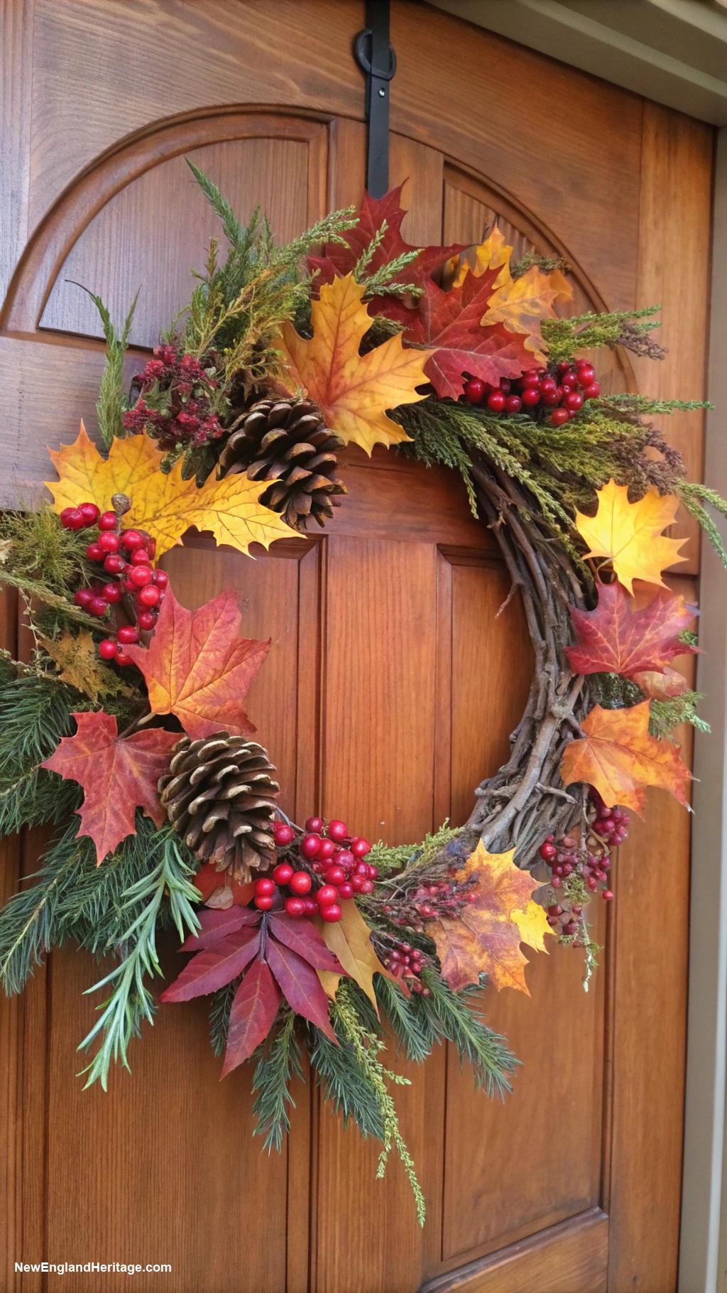 americana home decor Seasonal wreaths using local flora