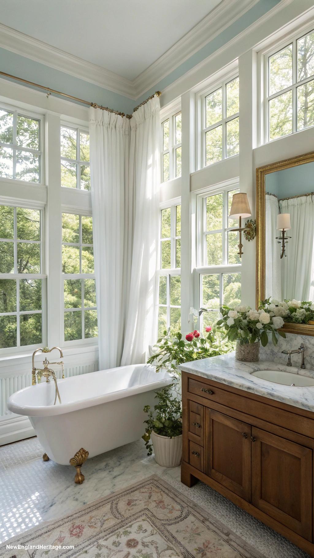 bathroom ideas Bright natural light with large windows