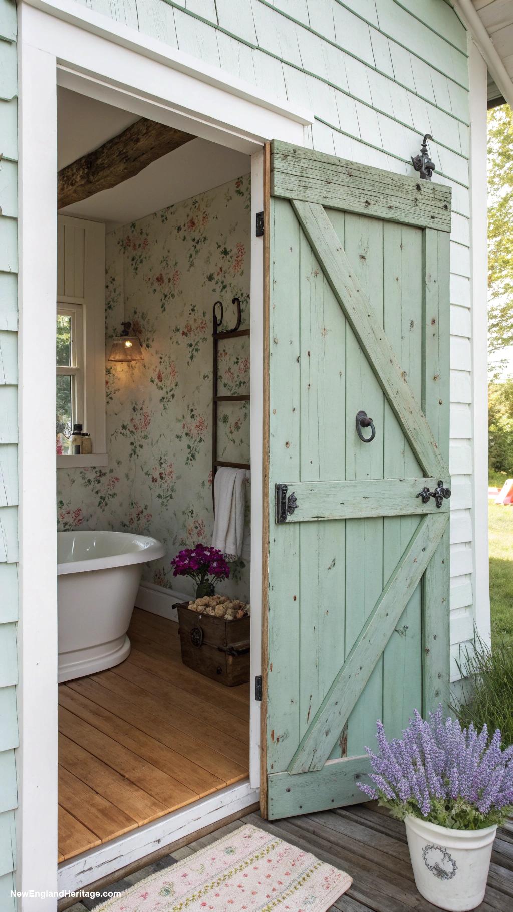bathroom ideas Rustic barn door entrance