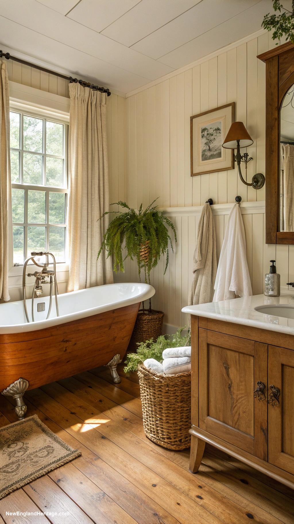 bathroom ideas Wooden accents for warmth