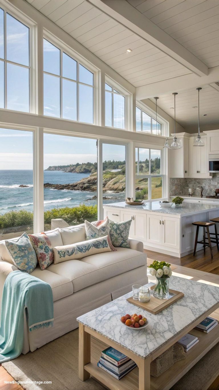 coastal maine houses Bright open floor plan with panoramic views