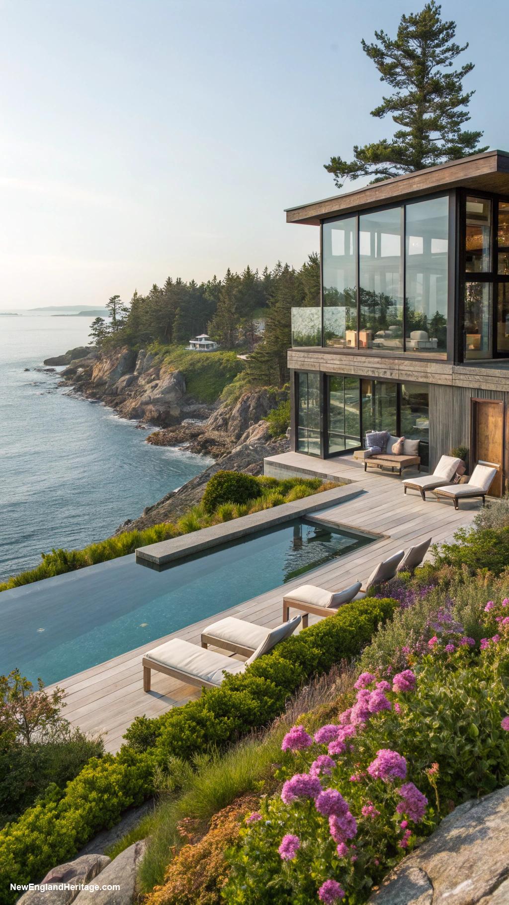 coastal maine houses Luxurious seaside villa with infinity pool