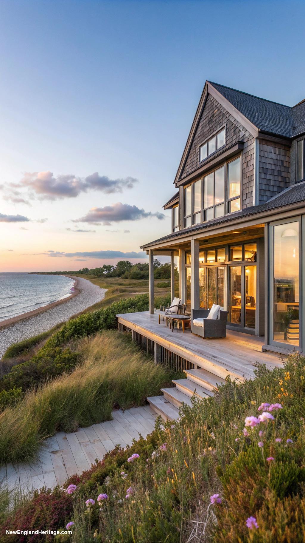 coastal maine houses Modern house with cedar shake exterior