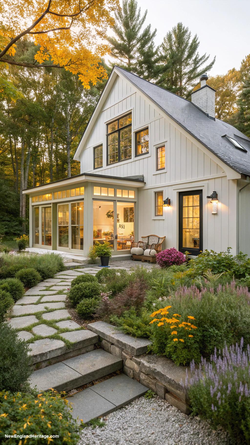 cottages Modern minimalist cottage in a garden