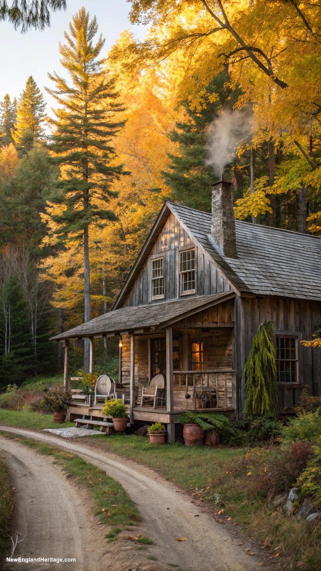 cottages Rustic cabin nestled in the woods