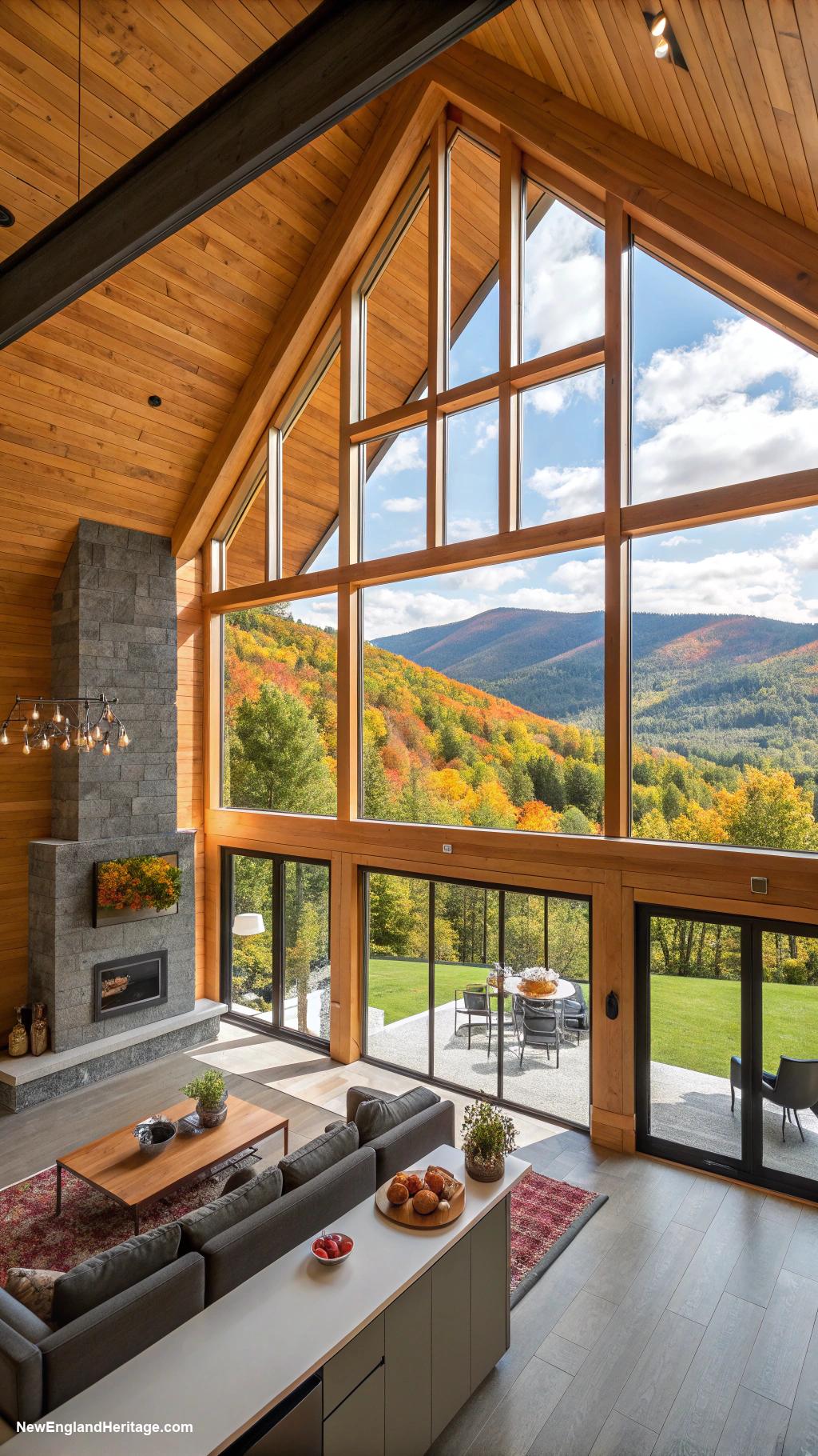 countryside vermont houses Contemporary home with open floor plan