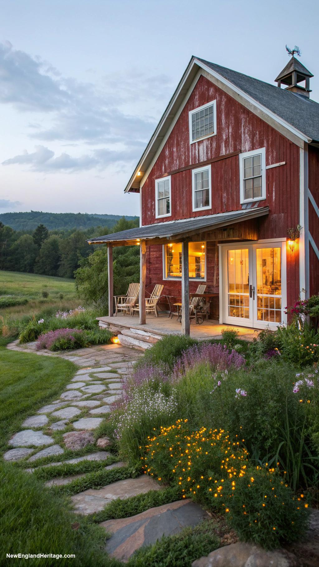 countryside vermont houses Historic barn converted into cozy residence