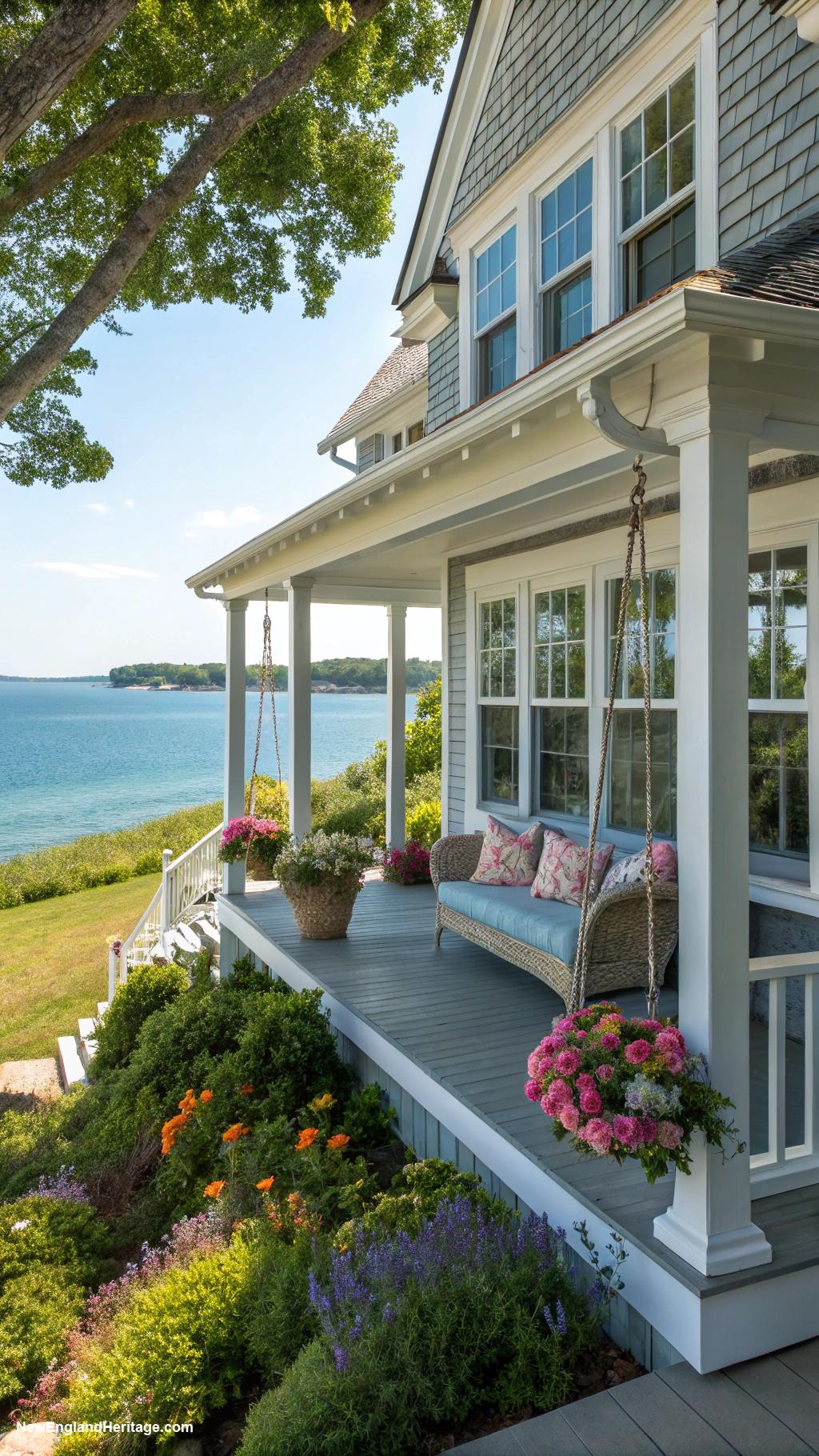 marthas vineyard style houses Charming coastal cottage with wraparound porch
