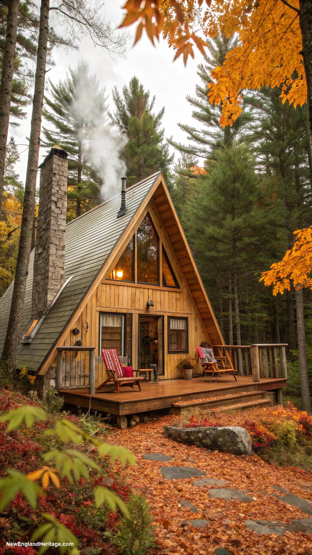 rustic new hampshire houses Cozy A frame nestled in woods