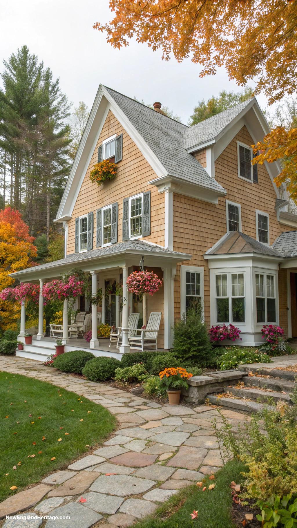 rustic new hampshire houses Traditional New England saltbox style